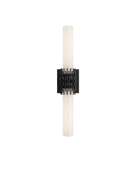 Currey and Company - 5800-0071 - Two Light Wall Sconce - Brietta - Opaque White/Oil Rubbed Bronze