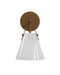 Currey and Company - 5800-0072 - One Light Wall Sconce - Bronwen - Opaque White/Antique Brass