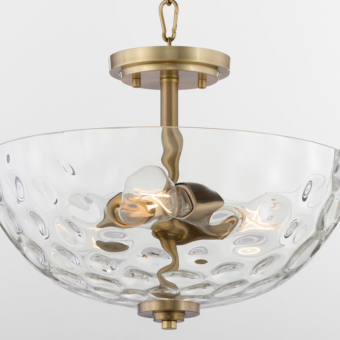 Quorum - 2800-15-280 - Three Light Dual Mount - Adams - Aged Brass