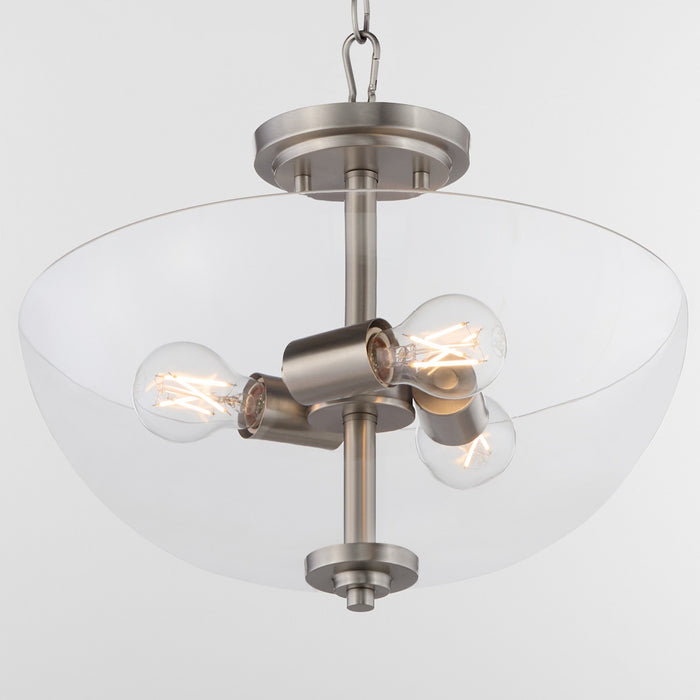 Quorum - 2800-15-65 - Three Light Dual Mount - Adams - Satin Nickel