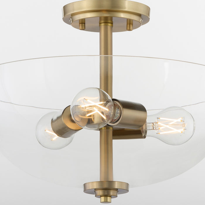 Quorum - 2800-15-80 - Three Light Dual Mount - Adams - Aged Brass