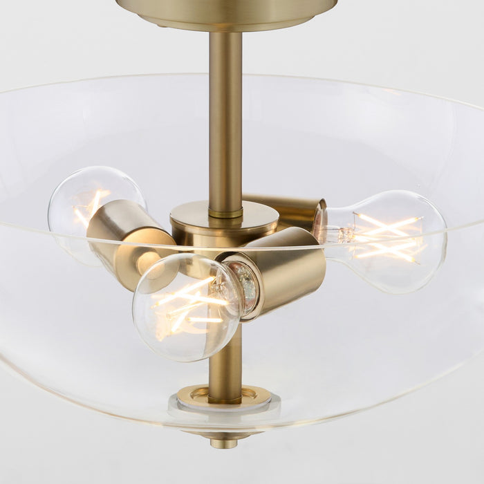 Quorum - 2800-15-80 - Three Light Dual Mount - Adams - Aged Brass