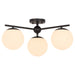 Quorum - 339-3-59 - Three Light Semi-Flush Mount - Jasper - Matte Black