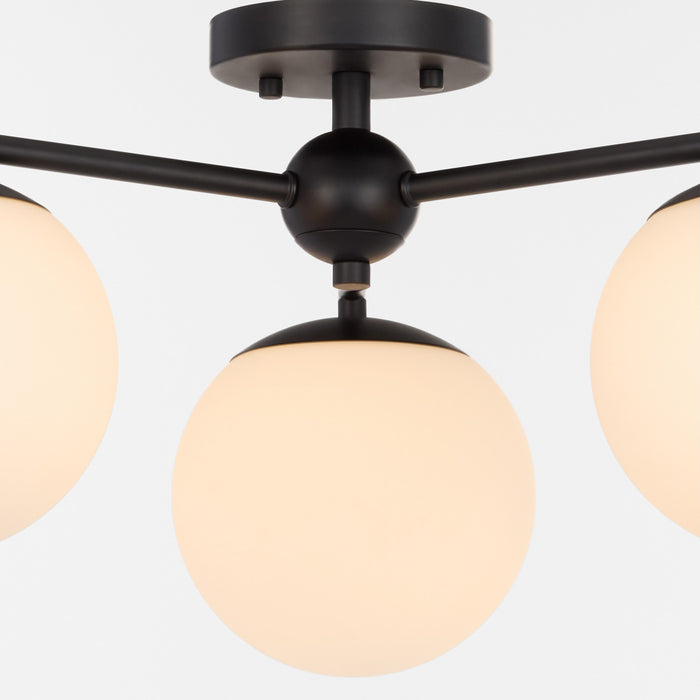 Quorum - 339-3-59 - Three Light Semi-Flush Mount - Jasper - Matte Black