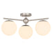 Quorum - 339-3-65 - Three Light Semi-Flush Mount - Jasper - Satin Nickel