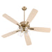 Quorum - 4525-04806 - 52"Ceiling Fan - Ovation - Aged Brass|Studio White