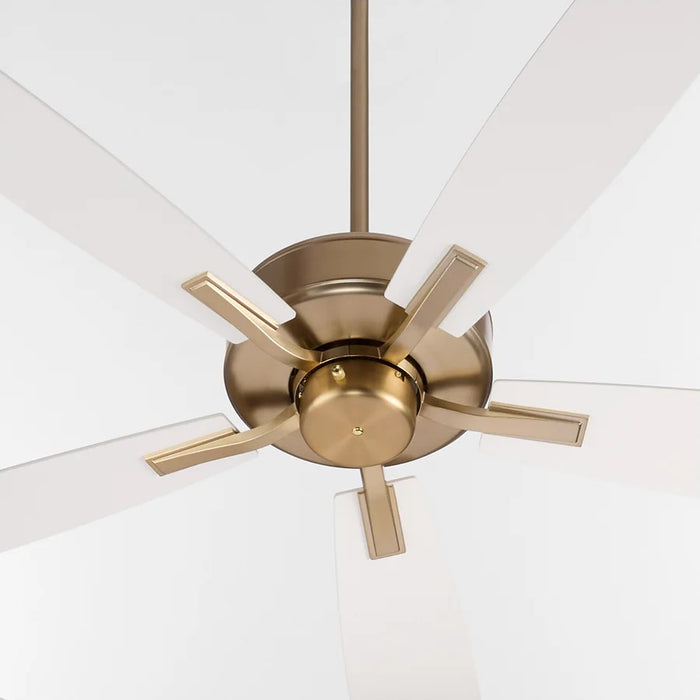 Quorum - 4525-806 - 52"Ceiling Fan - Ovation - Aged Brass|Studio White