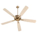 Quorum - 4605-806 - 60"Ceiling Fan - Ovation - Aged Brass|Studio White