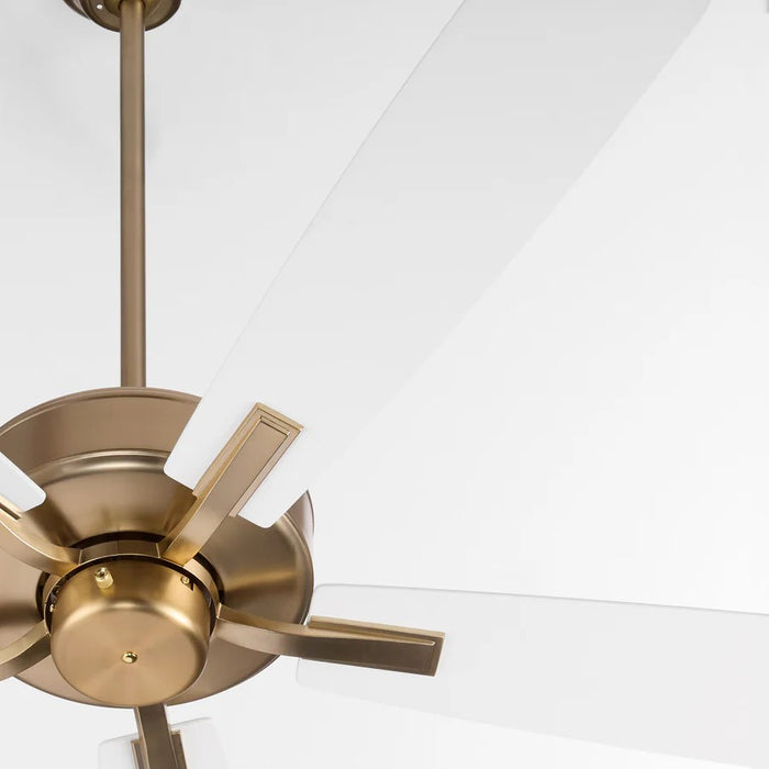 Quorum - 4605-806 - 60"Ceiling Fan - Ovation - Aged Brass|Studio White