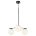 Quorum - 639-3-59 - Three Light Chandelier - Jasper - Matte Black