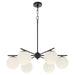 Quorum - 639-6-59 - Six Light Chandelier - Jasper - Matte Black