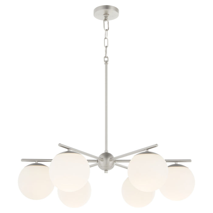 Quorum - 639-6-65 - Six Light Chandelier - Jasper - Satin Nickel