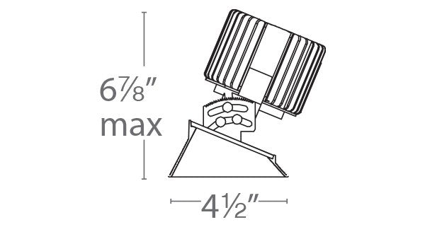 W.A.C. Lighting - R4RAL-FTWA-BK - LED Adjustable Trim - Volta - Black
