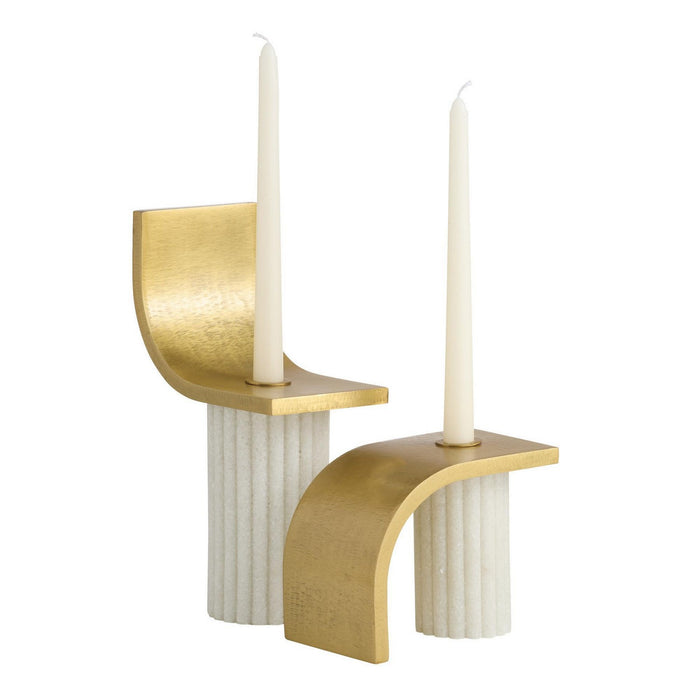 Arteriors - ACC03 - Candleholders, Set of 2 - Ivanna - Ivory