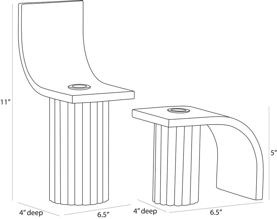 Arteriors - ACC03 - Candleholders, Set of 2 - Ivanna - Ivory