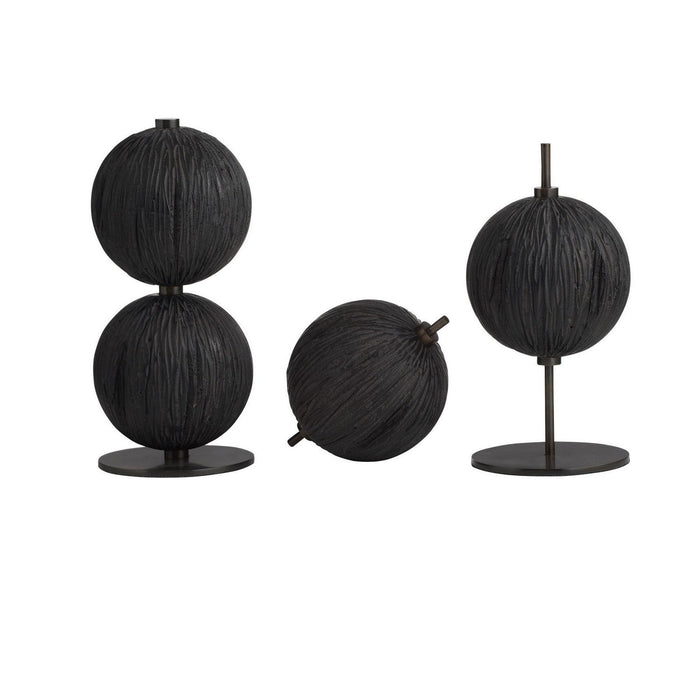 Arteriors - ASC33 - Sculptures, Set of 3 - Kyros - Ebony