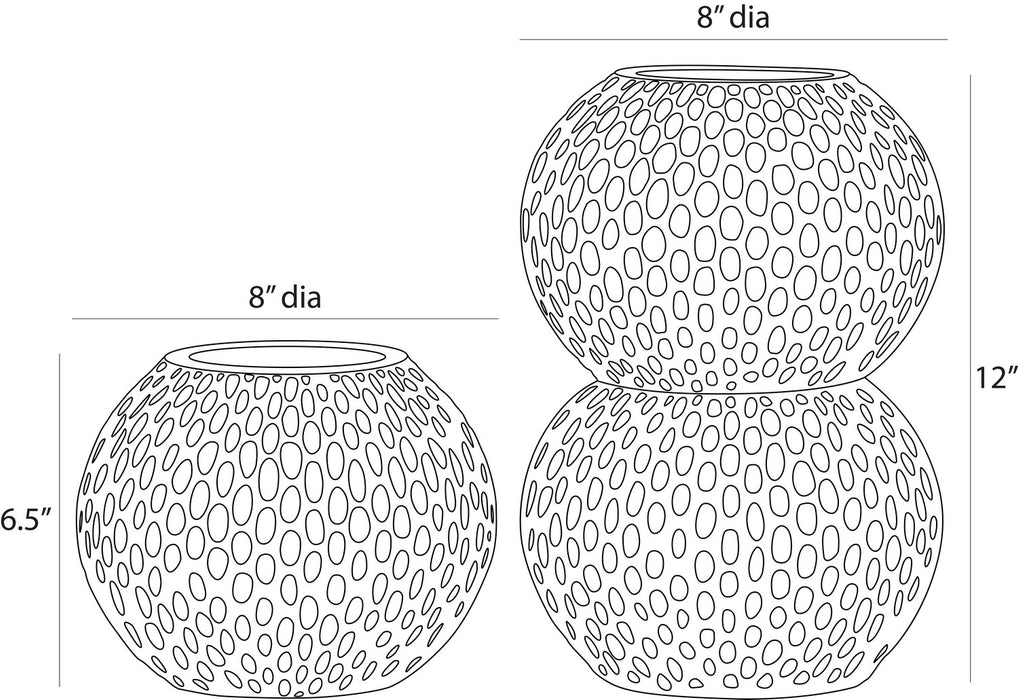 Arteriors - AVS13 - Vases, Set of 2 - Kayli - Egg Shell