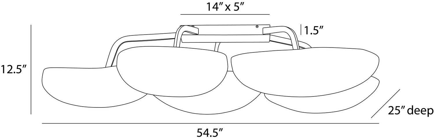 Arteriors - DFI10 - 13 Light Flush Mount - Theo - Gold Leaf