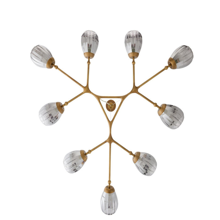 Arteriors - DLC38 - Nine Light Chandelier - Smyth - Smoke Luster