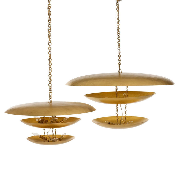 Arteriors - DLI07 - Six Light Chandelier - Florko - Gold Leaf