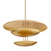 Arteriors - DLI07 - Six Light Chandelier - Florko - Gold Leaf