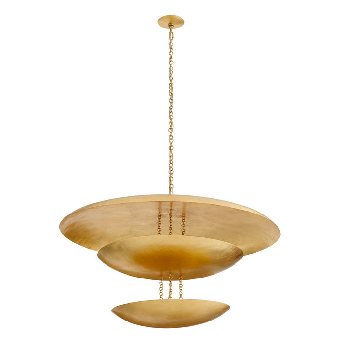 Arteriors - DLI07 - Six Light Chandelier - Florko - Gold Leaf