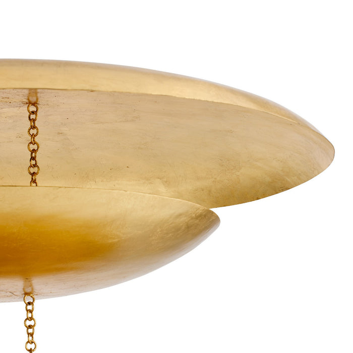 Arteriors - DLI07 - Six Light Chandelier - Florko - Gold Leaf