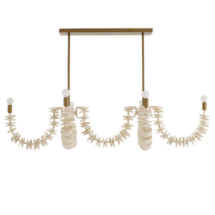 Arteriors - DLS16 - Eight Light Linear Chandelier - Kalama - Ivory