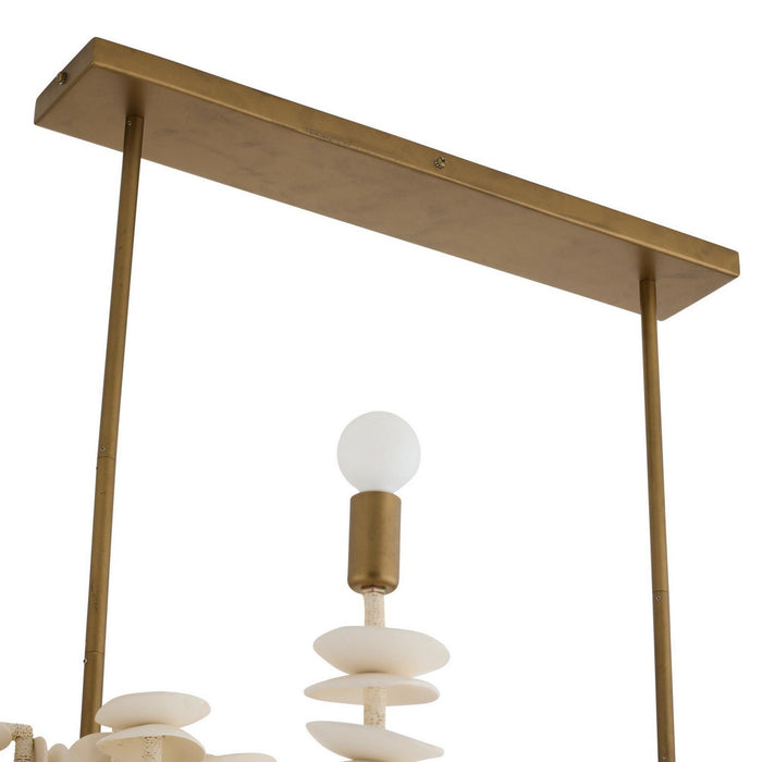 Arteriors - DLS16 - Eight Light Linear Chandelier - Kalama - Ivory