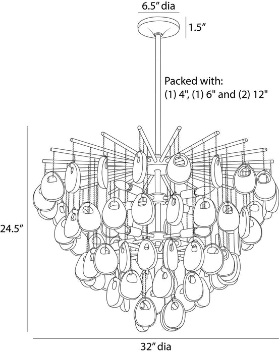 Arteriors - DMC33 - Eight Light Chandelier - Jacqueline - Amber