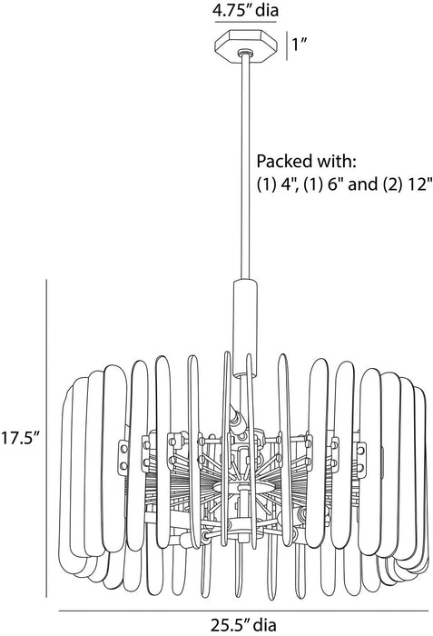 Arteriors - DMC34 - Eight Light Chandelier - Klaus - Clear