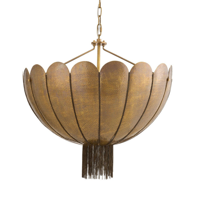 Arteriors - DMI21 - Three Light Chandelier - Inaya - Antique Brass