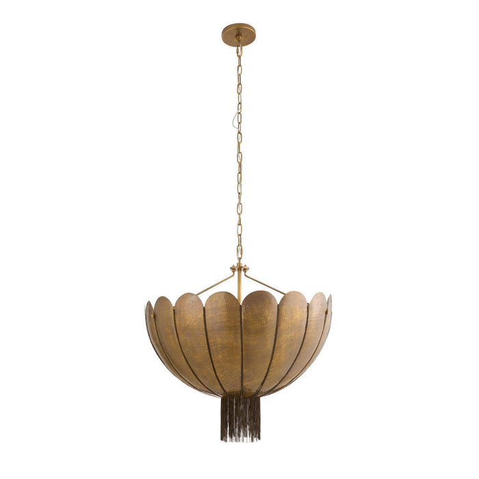 Arteriors - DMI21 - Three Light Chandelier - Inaya - Antique Brass