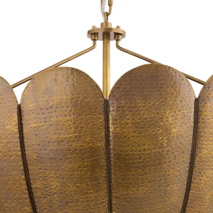 Arteriors - DMI21 - Three Light Chandelier - Inaya - Antique Brass