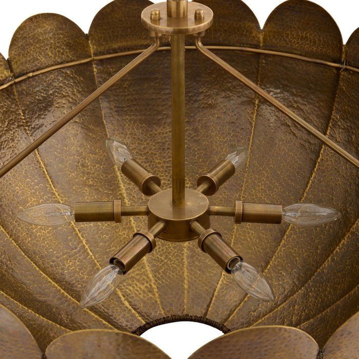 Arteriors - DMI21 - Three Light Chandelier - Inaya - Antique Brass