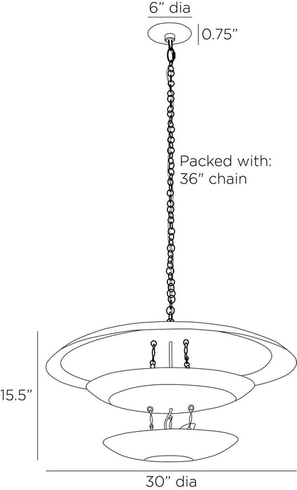 Arteriors - DMI25 - Six Light Chandelier - Florko - Blackened Iron