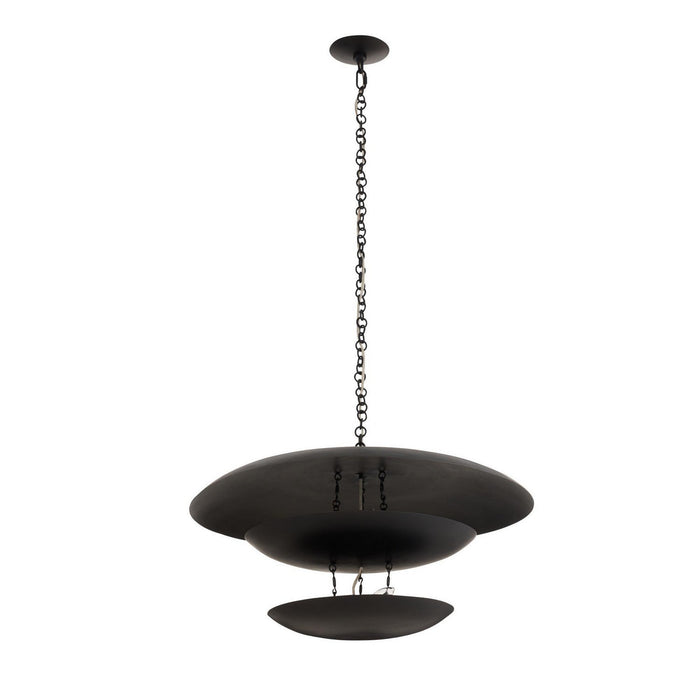 Arteriors - DMI25 - Six Light Chandelier - Florko - Blackened Iron