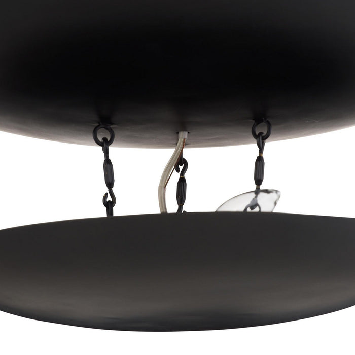 Arteriors - DMI25 - Six Light Chandelier - Florko - Blackened Iron