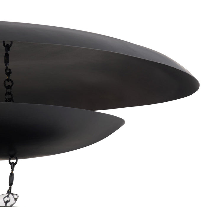 Arteriors - DMI25 - Six Light Chandelier - Florko - Blackened Iron