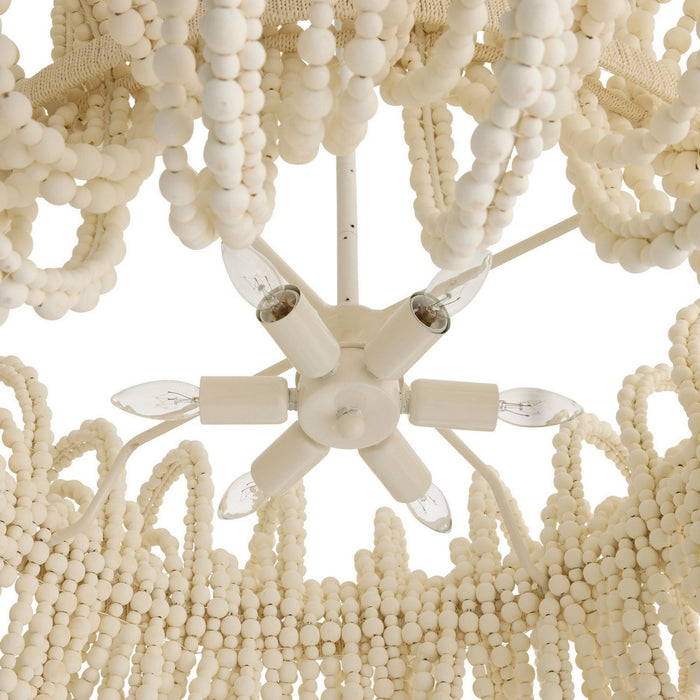Arteriors - DMS21 - Six Light Chandelier - Keely - White
