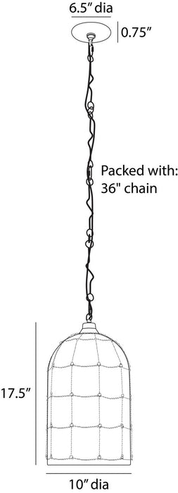 Arteriors - DPI14 - One Light Pendant - Jordan - Frosted