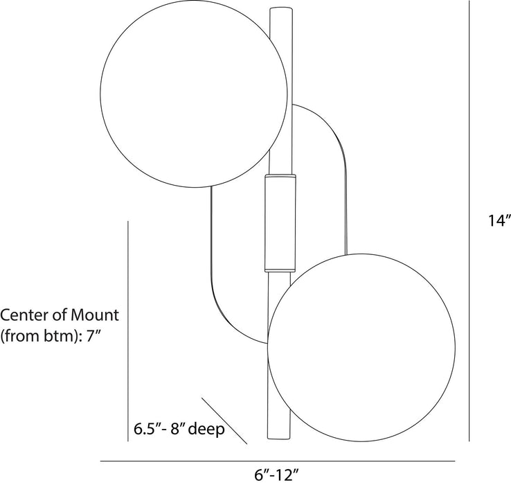 Arteriors - DWC61 - Two Light Wall Sconce - Julie - English Bronze