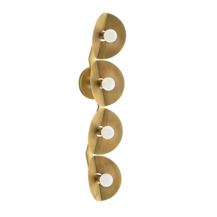 Arteriors - DWC69 - Four Light Wall Sconce - Itzia - Antique Brass