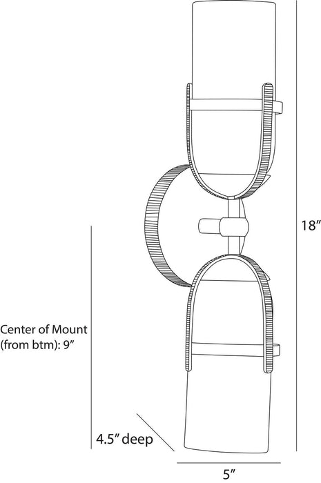 Arteriors - DWI26 - Two Light Wall Sconce - Jacobson - Smoke