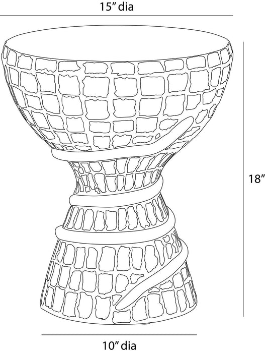 Arteriors - FAS15 - Outdoor Accent Table - Kobra - Black Volcanic Ash