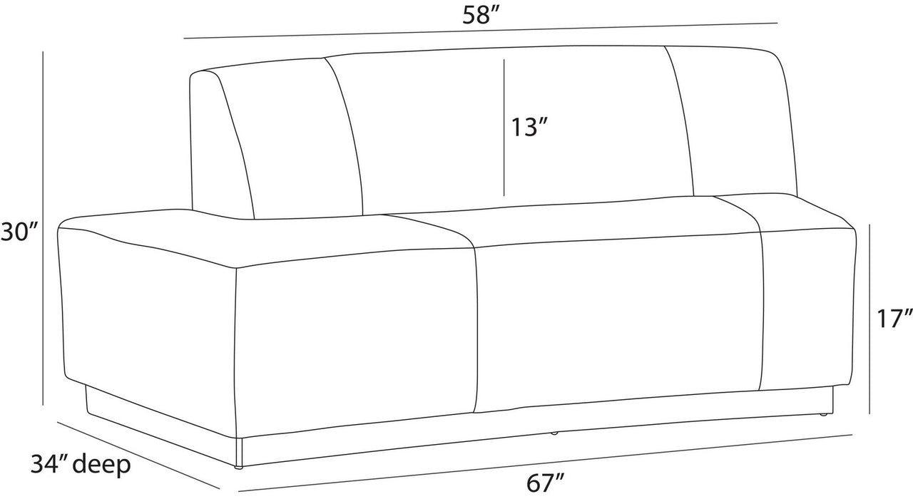 Arteriors - FFU07 - Left Sofa - Islander - Vanilla