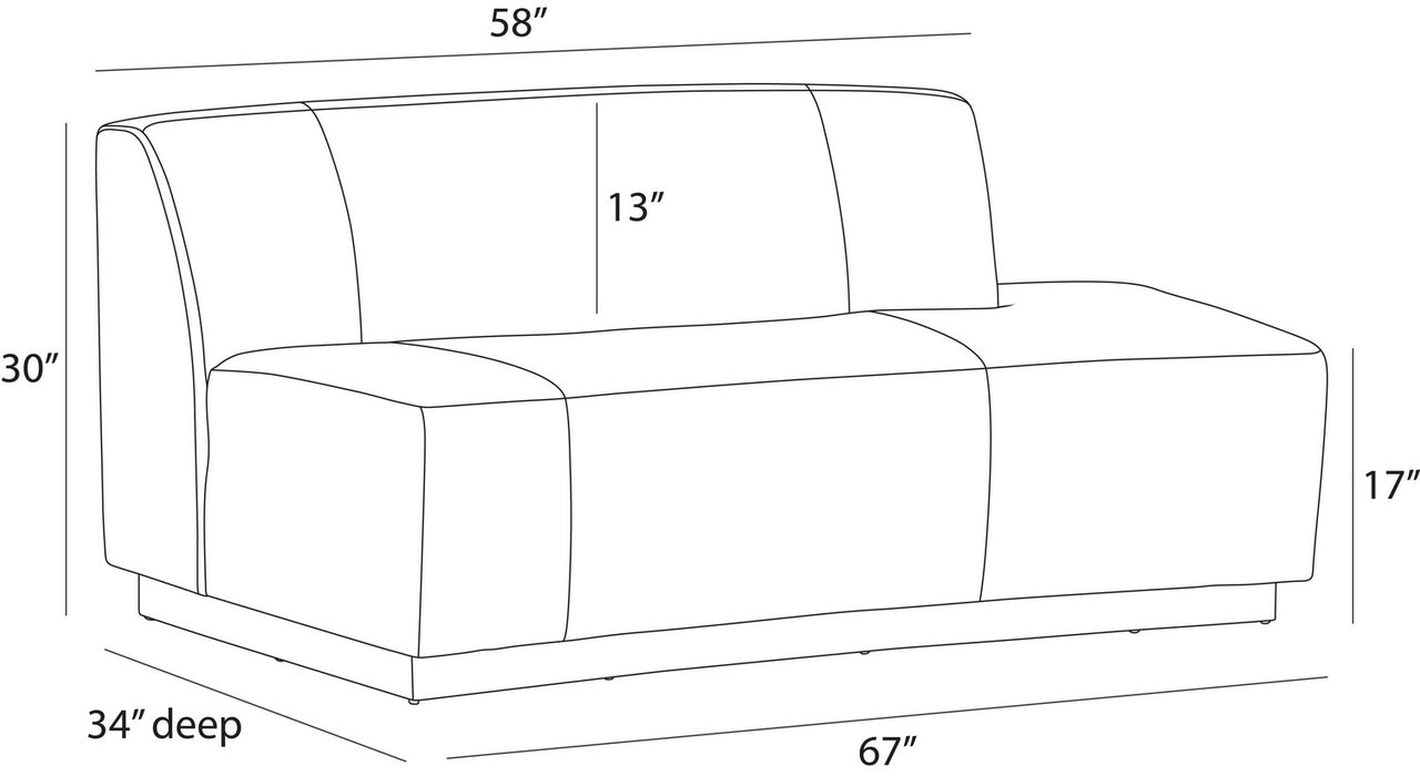 Arteriors - FFU08 - Right Sofa - Islander - Vanilla
