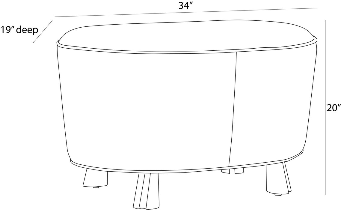 Arteriors - FOI14 - Ottoman - Koda - Brown