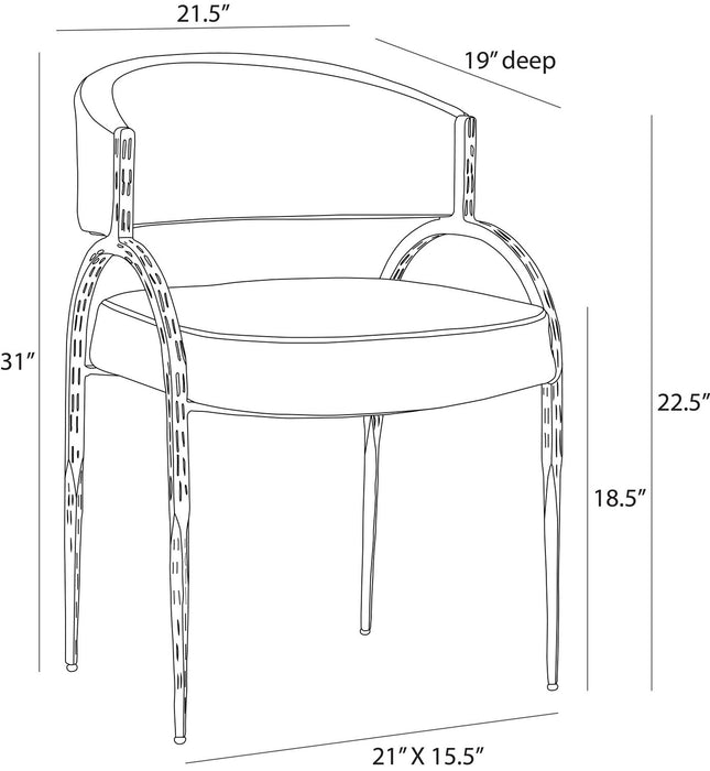 Arteriors - FRI28 - Chair - Bahati - Midnight Grey