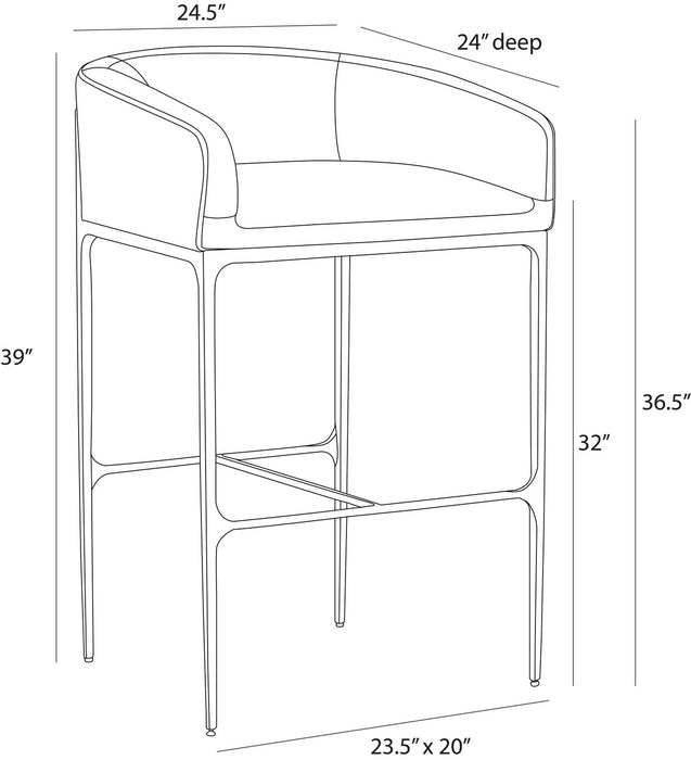 Arteriors - FSI16 - Bar Stool - Osbourne - Black